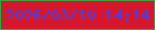 文字の大きさ：2、枠の色：35a73e、背景の色：d5162d、文字の色：4142ec 無料ブログパーツのブログ時計