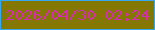 文字の大きさ：2、枠の色：35a8ef、背景の色：847702、文字の色：d430ad 無料ブログパーツのブログ時計
