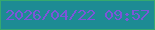 文字の大きさ：2、枠の色：35a96f、背景の色：1d8b94、文字の色：7c55d9 無料ブログパーツのブログ時計