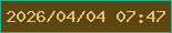 文字の大きさ：3、枠の色：35a984、背景の色：5c4713、文字の色：e8be7c 無料ブログパーツのブログ時計