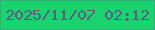 文字の大きさ：2、枠の色：35ac7a、背景の色：19d36e、文字の色：5e5a82 無料ブログパーツのブログ時計