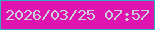 文字の大きさ：5、枠の色：35acc0、背景の色：df14b0、文字の色：cad1d9 無料ブログパーツのブログ時計
