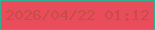文字の大きさ：3、枠の色：35ad91、背景の色：e94c5b、文字の色：c84d48 無料ブログパーツのブログ時計