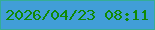 文字の大きさ：5、枠の色：35ad95、背景の色：419ed7、文字の色：108a03 無料ブログパーツのブログ時計
