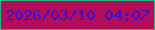 文字の大きさ：1、枠の色：35b07b、背景の色：b30c58、文字の色：2e11de 無料ブログパーツのブログ時計
