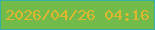 文字の大きさ：3、枠の色：35b0a7、背景の色：72ba49、文字の色：deb72e 無料ブログパーツのブログ時計