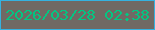 文字の大きさ：4、枠の色：35b2e0、背景の色：706964、文字の色：03c682 無料ブログパーツのブログ時計