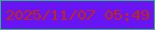 文字の大きさ：1、枠の色：35b37a、背景の色：6914f2、文字の色：c42614 無料ブログパーツのブログ時計