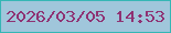 文字の大きさ：2、枠の色：35b6b5、背景の色：a0c6db、文字の色：8f3273 無料ブログパーツのブログ時計