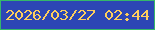 文字の大きさ：1、枠の色：35b76a、背景の色：2c46b5、文字の色：fdce5d 無料ブログパーツのブログ時計