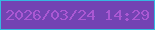 文字の大きさ：2、枠の色：35b8e0、背景の色：7343b3、文字の色：aa58d3 無料ブログパーツのブログ時計