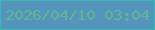 文字の大きさ：5、枠の色：35b9b0、背景の色：5594bd、文字の色：5eb78e 無料ブログパーツのブログ時計