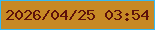 文字の大きさ：1、枠の色：35baf3、背景の色：c78925、文字の色：5f120a 無料ブログパーツのブログ時計