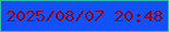 文字の大きさ：3、枠の色：35bbaf、背景の色：1250fa、文字の色：920112 無料ブログパーツのブログ時計