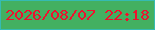 文字の大きさ：2、枠の色：35bbb2、背景の色：43b061、文字の色：ef112e 無料ブログパーツのブログ時計