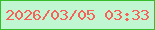 文字の大きさ：3、枠の色：35be2a、背景の色：c1f6d3、文字の色：f86159 無料ブログパーツのブログ時計