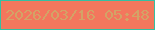 文字の大きさ：1、枠の色：35bfa2、背景の色：f3775d、文字の色：d3a366 無料ブログパーツのブログ時計
