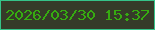 文字の大きさ：4、枠の色：35c389、背景の色：353b29、文字の色：36ab11 無料ブログパーツのブログ時計