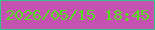 文字の大きさ：1、枠の色：35c485、背景の色：c452b0、文字の色：56dd1e 無料ブログパーツのブログ時計