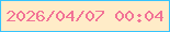 文字の大きさ：1、枠の色：35c4fd、背景の色：ffecc8、文字の色：f27396 無料ブログパーツのブログ時計