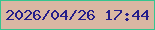 文字の大きさ：2、枠の色：35c58f、背景の色：d9b7a3、文字の色：251d8a 無料ブログパーツのブログ時計