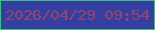 文字の大きさ：2、枠の色：35c680、背景の色：353ea1、文字の色：92466a 無料ブログパーツのブログ時計