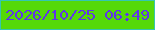 文字の大きさ：5、枠の色：35c6af、背景の色：55d908、文字の色：5f35ea 無料ブログパーツのブログ時計