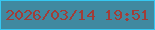 文字の大きさ：4、枠の色：35c8f2、背景の色：4089a0、文字の色：a23d37 無料ブログパーツのブログ時計