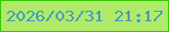 文字の大きさ：3、枠の色：35ca01、背景の色：b1ea6a、文字の色：449dbb 無料ブログパーツのブログ時計