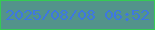 文字の大きさ：2、枠の色：35ca54、背景の色：53938b、文字の色：3e77e0 無料ブログパーツのブログ時計