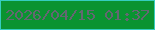 文字の大きさ：2、枠の色：35cdbf、背景の色：0a9331、文字の色：646771 無料ブログパーツのブログ時計