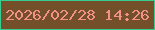 文字の大きさ：3、枠の色：35ce90、背景の色：73502a、文字の色：f4908a 無料ブログパーツのブログ時計