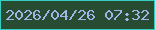 文字の大きさ：5、枠の色：35cec4、背景の色：274c31、文字の色：9eb6e5 無料ブログパーツのブログ時計