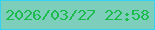 文字の大きさ：2、枠の色：35d2f3、背景の色：7dcebb、文字の色：1dbb4e 無料ブログパーツのブログ時計