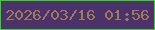 文字の大きさ：2、枠の色：35d422、背景の色：4c326a、文字の色：9f7b5e 無料ブログパーツのブログ時計