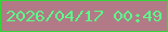 文字の大きさ：4、枠の色：35d439、背景の色：b27a86、文字の色：5afe8a 無料ブログパーツのブログ時計