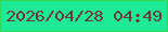 文字の大きさ：1、枠の色：35d54f、背景の色：1dea97、文字の色：723435 無料ブログパーツのブログ時計