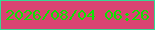 文字の大きさ：5、枠の色：35d993、背景の色：d94472、文字の色：0fe302 無料ブログパーツのブログ時計