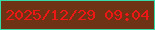 文字の大きさ：2、枠の色：35daa7、背景の色：6e3215、文字の色：ed1816 無料ブログパーツのブログ時計