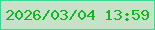 文字の大きさ：5、枠の色：35db8e、背景の色：c6e2c8、文字の色：13b821 無料ブログパーツのブログ時計