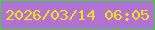 文字の大きさ：4、枠の色：35dd2b、背景の色：b072d5、文字の色：f8e706 無料ブログパーツのブログ時計