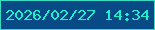 文字の大きさ：1、枠の色：35ddc5、背景の色：074a86、文字の色：1bf2cb 無料ブログパーツのブログ時計