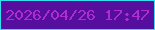 文字の大きさ：4、枠の色：35def0、背景の色：560e9f、文字の色：ad2ecd 無料ブログパーツのブログ時計