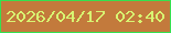 文字の大きさ：4、枠の色：35e04f、背景の色：c37a3c、文字の色：d8f572 無料ブログパーツのブログ時計