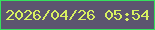 文字の大きさ：5、枠の色：35e05e、背景の色：5c556f、文字の色：d8f161 無料ブログパーツのブログ時計