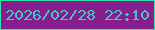 文字の大きさ：2、枠の色：35e0ab、背景の色：881e8d、文字の色：3ecbc5 無料ブログパーツのブログ時計