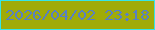 文字の大きさ：2、枠の色：35e5e9、背景の色：a0ab09、文字の色：5880c3 無料ブログパーツのブログ時計