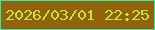 文字の大きさ：5、枠の色：35e6a6、背景の色：91630a、文字の色：c7e248 無料ブログパーツのブログ時計