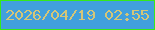 文字の大きさ：1、枠の色：35ea1a、背景の色：41a0dd、文字の色：d5c678 無料ブログパーツのブログ時計