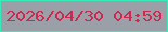 文字の大きさ：3、枠の色：35ebb7、背景の色：9b9fa8、文字の色：cc2850 無料ブログパーツのブログ時計